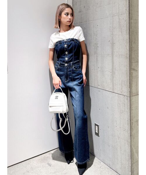 GYDA(ジェイダ)の「ベーシックTシャツ(Tシャツ/カットソー・レディース・オフホワイト/ブラック・FREE)」の3枚目の写真