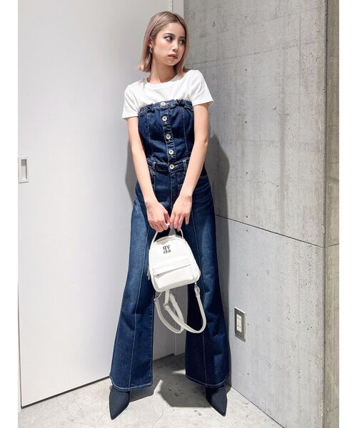 GYDA(ジェイダ)の「ベーシックTシャツ(Tシャツ/カットソー・レディース・オフホワイト/ブラック・FREE)」の4枚目の写真
