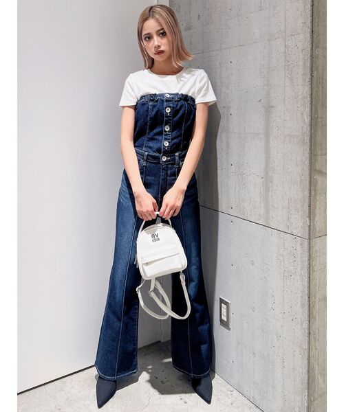 GYDA(ジェイダ)の「ベーシックTシャツ(Tシャツ/カットソー・レディース・オフホワイト/ブラック・FREE)」の5枚目の写真