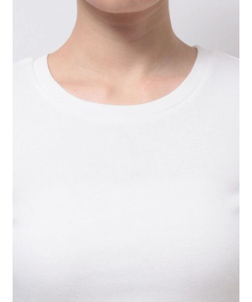 GYDA(ジェイダ)の「ベーシックTシャツ(Tシャツ/カットソー・レディース・オフホワイト/ブラック・FREE)」の10枚目の写真