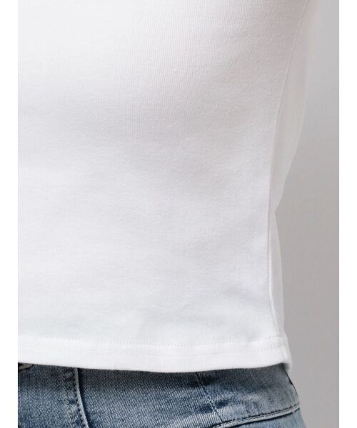 GYDA(ジェイダ)の「ベーシックTシャツ(Tシャツ/カットソー・レディース・オフホワイト/ブラック・FREE)」の12枚目の写真