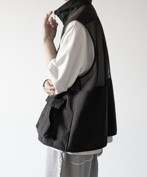 【RUUBON】mulch pocket nylon mesh vest / マルチポケットナイロンメッシュベスト（ベスト）｜RUUBON（ルーボン）