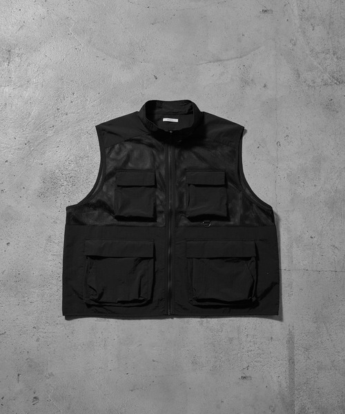 【RUUBON】mulch pocket nylon mesh vest / マルチポケットナイロンメッシュベスト（ベスト）｜RUUBON（ルーボン）