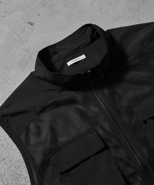 【RUUBON】mulch pocket nylon mesh vest / マルチポケットナイロンメッシュベスト（ベスト）｜RUUBON（ルーボン）