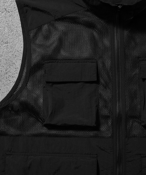 【RUUBON】mulch pocket nylon mesh vest / マルチポケットナイロンメッシュベスト（ベスト）｜RUUBON（ルーボン）