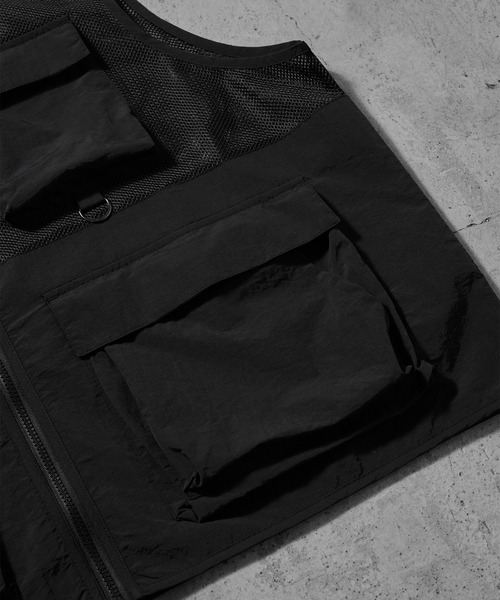 【RUUBON】mulch pocket nylon mesh vest / マルチポケットナイロンメッシュベスト（ベスト）｜RUUBON（ルーボン）