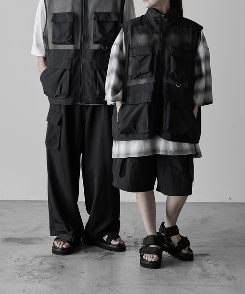 【RUUBON】mulch pocket nylon mesh vest / マルチポケットナイロンメッシュベスト（ベスト）｜RUUBON（ルーボン）