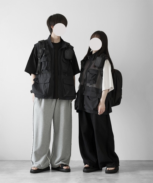 【RUUBON】mulch pocket nylon mesh vest / マルチポケットナイロンメッシュベスト（ベスト）｜RUUBON（ルーボン）