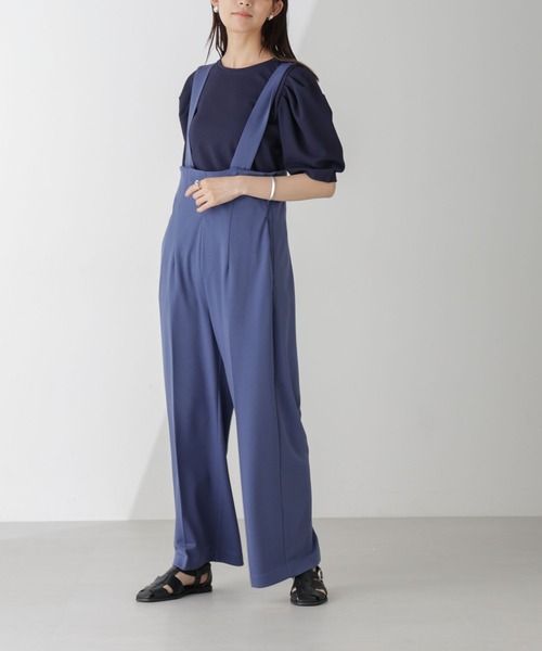 NANO universe（ナノユニバース）の「サス付きハイウエストパンツ（サロペット/オーバーオール・レディース・ベージュ/ブルーグレー/ブラック・FREE）」の11枚目の写真