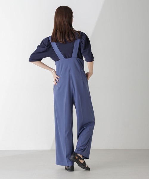 NANO universe（ナノユニバース）の「サス付きハイウエストパンツ（サロペット/オーバーオール・レディース・ベージュ/ブルーグレー/ブラック・FREE）」の14枚目の写真