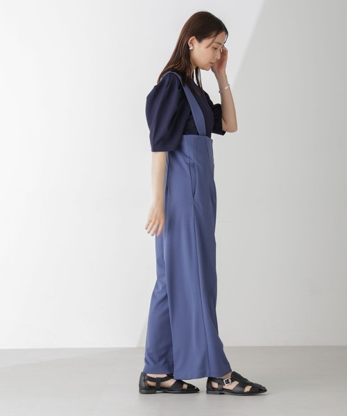 NANO universe（ナノユニバース）の「サス付きハイウエストパンツ（サロペット/オーバーオール・レディース・ベージュ/ブルーグレー/ブラック・FREE）」の15枚目の写真