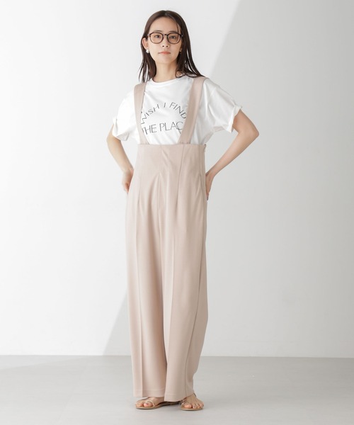 NANO universe（ナノユニバース）の「サス付きハイウエストパンツ（サロペット/オーバーオール・レディース・ベージュ/ブルーグレー/ブラック・FREE）」の21枚目の写真