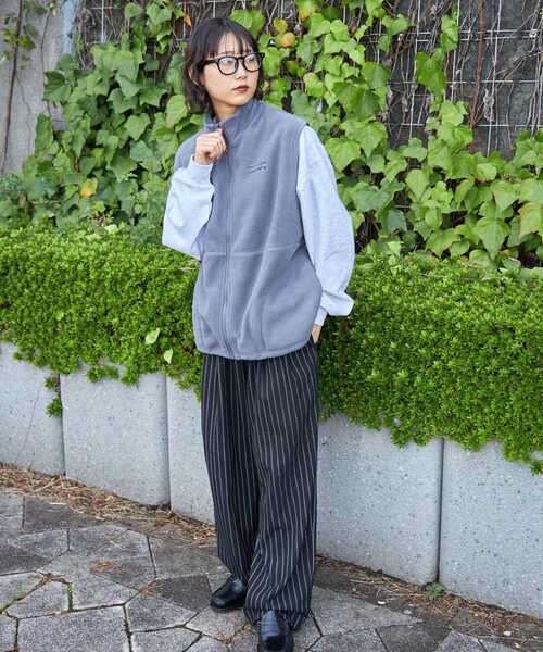 FFEIN（フェイン）の「FFEIN(フェイン)】ワンポイント刺繍フリースベスト / ベスト フリース 刺繍 ワイドシルエットドローコード（ベスト・メンズ・グレー/ネイビー/ブラック・SMALL/MEDIUM/LARGE）」の12枚目の写真