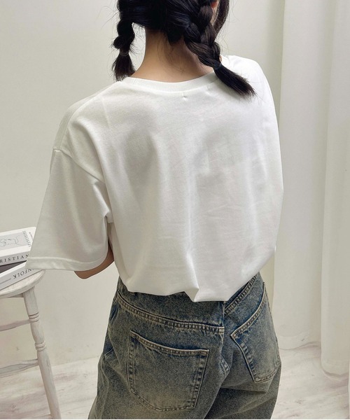 INGNI(イング)の「転写プリントTシャツ(Tシャツ/カットソー・レディース・スミクロ/ホワイト×ブルー/ホワイト×レッド・M)」の18枚目の写真