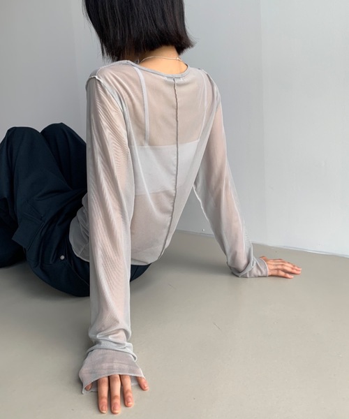 セール】メッシュレイヤードロンT（Tシャツ/カットソー）｜Didot