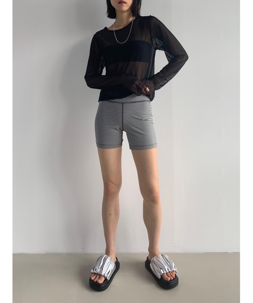 Didot.showroom(ディドット ショールーム)の「メッシュレイヤードロンT(Tシャツ/カットソー・レディース・ブラック/ホワイト/ピンク/ブラウン/ライトグレー/マスタード・FREE)」の13枚目の写真