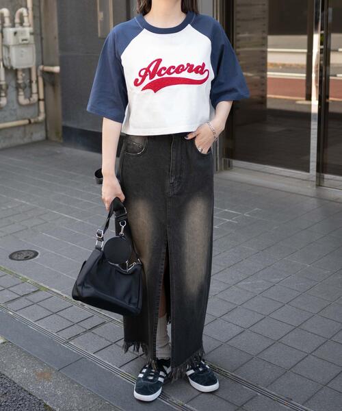 WEGO（ウィゴー）の「WEGO/チームロゴサガララグランショートT（Tシャツ/カットソー・レディース・ブラック/ネイビー・FREE）」の10枚目の写真