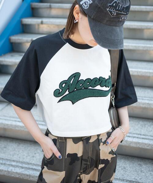 WEGO（ウィゴー）の「WEGO/チームロゴサガララグランショートT（Tシャツ/カットソー・レディース・ブラック/ネイビー・FREE）」の5枚目の写真