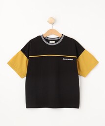 SHOO・LA・RUE（シューラルー）の「【110-140cm】異素材ミックス お袖切替Tシャツ（Tシャツ/カットソー・キッズ）」