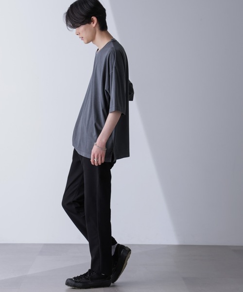NANO universe(ナノユニバース)の「ピグメントビッグTシャツ 半袖(Tシャツ/カットソー・メンズ・ライトグレー/スミクロ・M/L)」の11枚目の写真