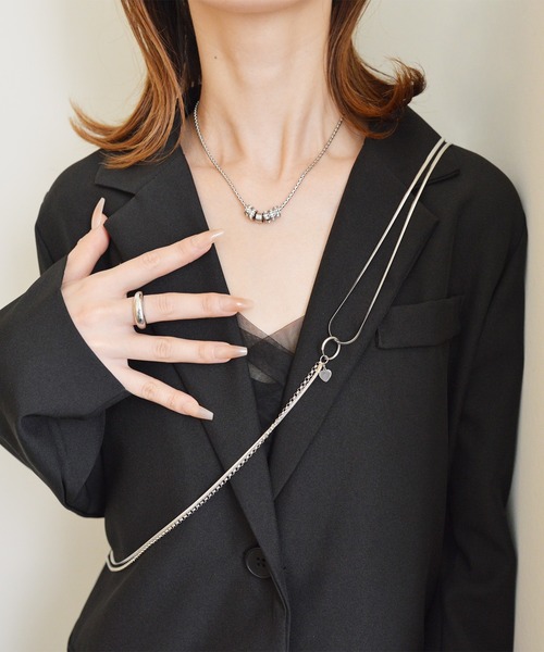 styiro(スタイロ)の「ボディロングチェーン(サスペンダー・レディース・シルバー・FREE)」の1枚目の写真