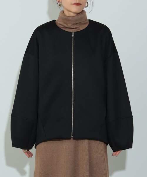 BEAMS HEART（ビームスハート）の「【3色展開】ノーカラー コクーン ブルゾン（ブルゾン・レディース・ブラック/ベージュ/ホワイト系その他5/ブラウン系その他4・FREE）」の20枚目の写真