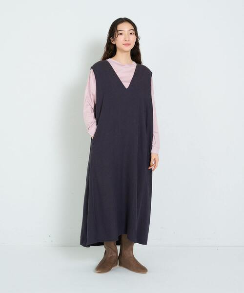 conges payes ADIEU TRISTESSE(コンジェ ペイエ アデュートリステス)の「リネンキャンブリックジャンパースカート(ジャンパースカート・レディース・ブラウン系その他/ブラック・38)」の11枚目の写真