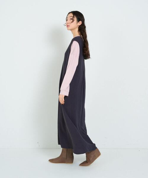 conges payes ADIEU TRISTESSE(コンジェ ペイエ アデュートリステス)の「リネンキャンブリックジャンパースカート(ジャンパースカート・レディース・ブラウン系その他/ブラック・38)」の12枚目の写真