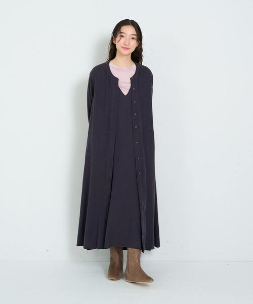 conges payes ADIEU TRISTESSE(コンジェ ペイエ アデュートリステス)の「リネンキャンブリックジャンパースカート(ジャンパースカート・レディース・ブラウン系その他/ブラック・38)」の14枚目の写真