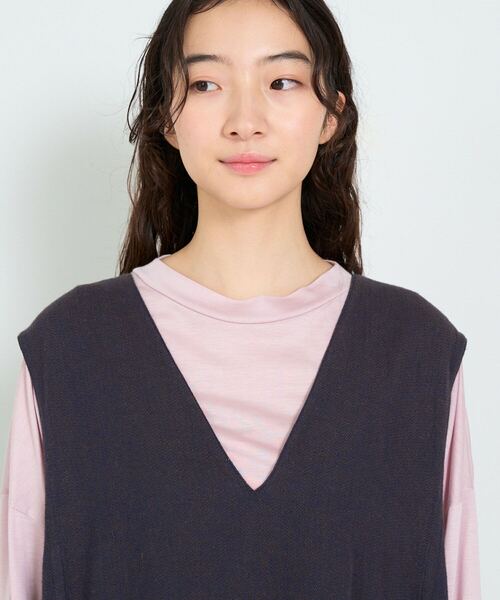 conges payes ADIEU TRISTESSE(コンジェ ペイエ アデュートリステス)の「リネンキャンブリックジャンパースカート(ジャンパースカート・レディース・ブラウン系その他/ブラック・38)」の18枚目の写真