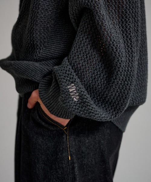 WETTEMPT(ウィテンプト)の「LOOSE MESH KNIT / ルーズメッシュニット(ニット/セーター・メンズ・ベージュ/イエロー/チャコールグレー・MEDIUM/LARGE)」の19枚目の写真