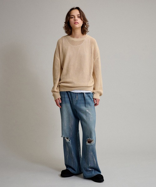 セール】LOOSE MESH KNIT / ルーズメッシュニット（ニット