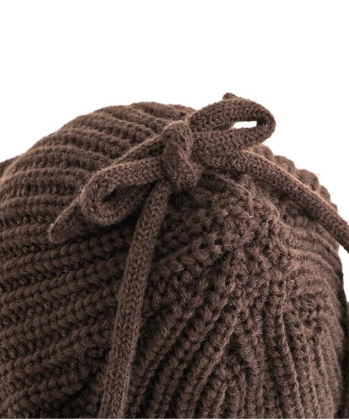 apres les cours(アプレレクール)の「耳当て付きニットフライトキャップ(ニットキャップ/ビーニー・キッズ・ブラウン/アイボリー・54/50)」の11枚目の写真