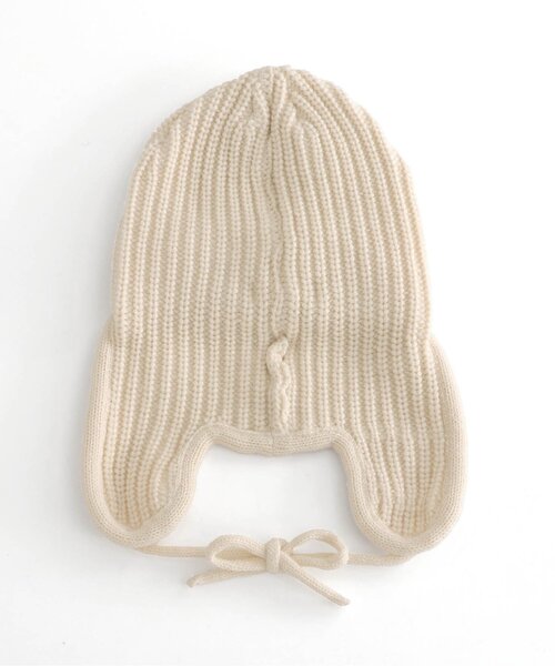 apres les cours(アプレレクール)の「耳当て付きニットフライトキャップ(ニットキャップ/ビーニー・キッズ・ブラウン/アイボリー・54/50)」の14枚目の写真