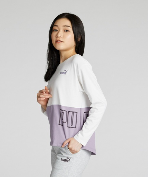 PUMA(プーマ)の「PUMA プーマ ウィメンズ プーマ パワー MX 長袖 Tシャツ(Tシャツ/カットソー・レディース・ブラック/ホワイト・X-LARGE/MEDIUM/SMALL/LARGE)」の2枚目の写真
