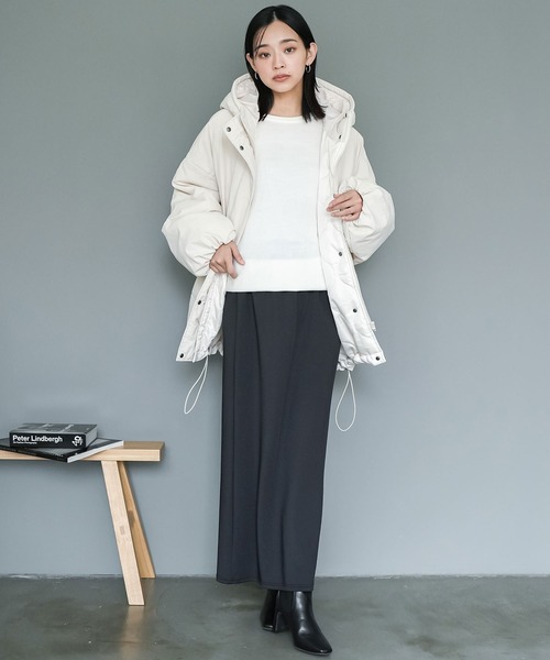 An MILLE ホワイト　アウター セール】中綿モンスターパーカー（ミリタリージャケット）｜mili an