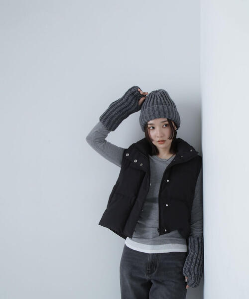 NATURAL BEAUTY BASIC（ナチュラルビューティーベーシック）の「◇【Oggi掲載】２ＷＡＹショートダウン (カナダダウン使用)（ダウンジャケット/コート・レディース・オフホワイト/ブラック・MEDIUM/SMALL）」の12枚目の写真