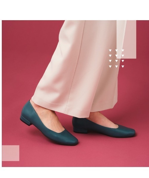 JOLI ENCORE ジョリーアンコール SQ FLAT 2 スクエアフラット 2 JE80224 BLUE（パンプス）｜ABC-MART（エービーシーマート）