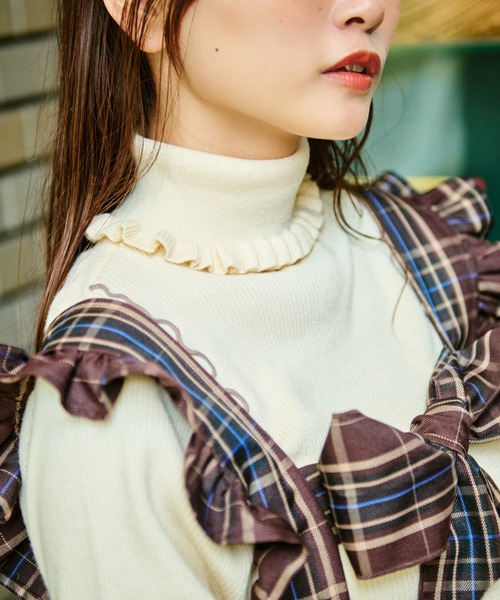 クティールとレトロ】2WAYリボンティアードジャンパースカート