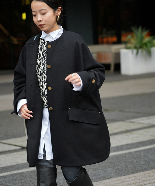 MACKINTOSH IENA 別注HUMBIE ブラック MACKINTOSH/マッキントッシュ 別注 HUMBIE ステンカラーショート