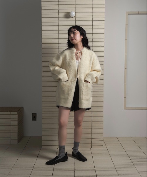 lawgy（ラウジー）の「fluffy soft touch knit cardigan