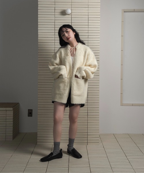 lawgy（ラウジー）の「fluffy soft touch knit cardigan