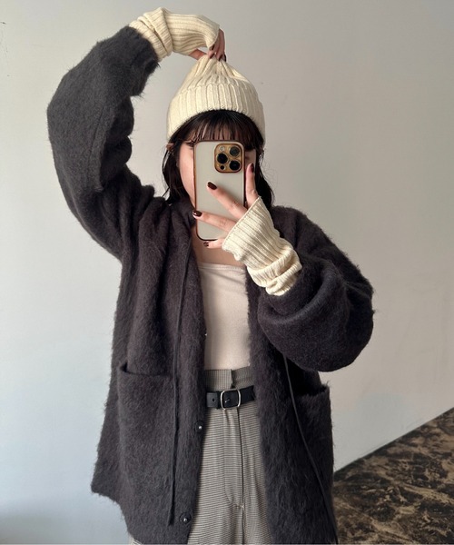 lawgy（ラウジー）の「fluffy soft touch knit cardigan