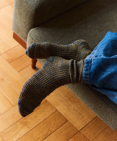 YUQRI（ユクリ）の「【YUQRI】Crispy warm（ソックス/靴下・レディース・ホワイト/グリーン/レッド/イエロー/グレー/ブラック/サックスブルー/ベージュ/ラベンダー/ネイビー/ブラウン/チャコールグレー・1/2）」の11枚目の写真