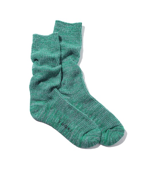 YUQRI（ユクリ）の「【YUQRI】Crispy warm（ソックス/靴下・レディース・ホワイト/グリーン/レッド/イエロー/グレー/ブラック/サックスブルー/ベージュ/ラベンダー/ネイビー/ブラウン/チャコールグレー・1/2）」の21枚目の写真