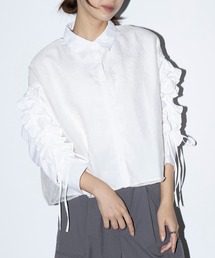 【MAISON BREEZE reveur】ドロストフリルスリーブシャツ 244033