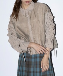 【MAISON BREEZE reveur】ドロストフリルスリーブシャツ 244033