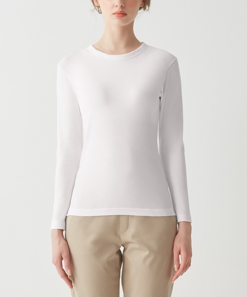Tuche(トゥシェ)の「Tuche/トゥシェ 7DAYS LOOKS 長袖ブラトップ(Tシャツ/カットソー・レディース・チャコールグレー/ブラック/ホワイト/アイボリー・MEDIUM/LARGE)」の2枚目の写真