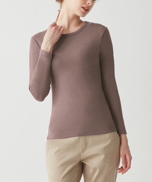 Tuche(トゥシェ)の「Tuche/トゥシェ 7DAYS LOOKS 長袖ブラトップ(Tシャツ/カットソー・レディース・チャコールグレー/ブラック/ホワイト/アイボリー・MEDIUM/LARGE)」の5枚目の写真
