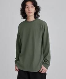 ソフトタッチミニワッフルロングスリーブTシャツ